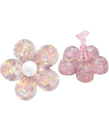 Nail Painting Stand Removable Practical Nail Stand ABS Material Nail Stand with Base for Home for Nail Art Schools (Aurora powder) - Buy Online on GoSupps.com