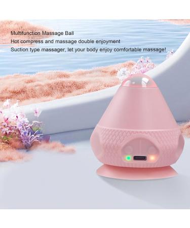 Electric Massage Ball - Wall-Mounted Heated Vibration Device for Back Neck & Shoulders (Pink) | International Shipping Available - Buy Online on GoSupps.com