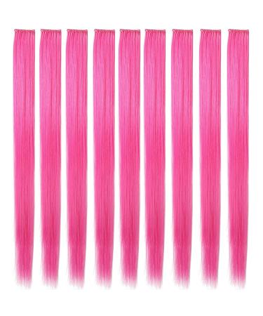 FYHTSD 9 PCS Pink Hair Accessories | Clip-in Extensions for Girls & Teens | Fashionable Party Highlights - Buy Online on GoSupps.com