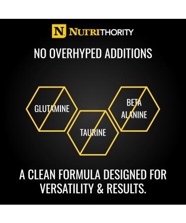 Nutrithority - BCAA Powder Post Workout Recovery Powder with BCAAs Amino Acids L-Isoleucine L-Leucine and L-Valine Improve Muscle Recovery and Hydration Sugar Free (Raspberry Rage) (30 Servings) - Buy Online on GoSupps.com