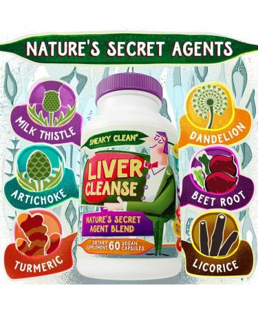 Liver Cleanse Support Supplement with Milk Thistle - 60 Count - Nature's Secret Agent Blend - Buy Online on GoSupps.com