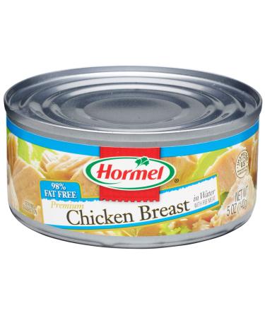 Hormel Premium Chicken Breast in Water with Rib Meat, 98% Fat Free, 5-Ounce Cans (Pack of 12) 5 Ounce (Pack of 12)