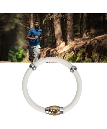 Saluaqui Anti-Static Bracelet - Negative Ion Silicone Energy Balance Bracelet for Outdoor Sports Fitness - White (20 cm) | International Shipping Available - Buy Online on GoSupps.com