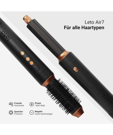 Leto Air7 Hair Dryer: 1400W Ionic Blow Dryer Self-Cleaning Warm Air Brush & Airstyler for Effortless Styling - Buy Online on GoSupps.com