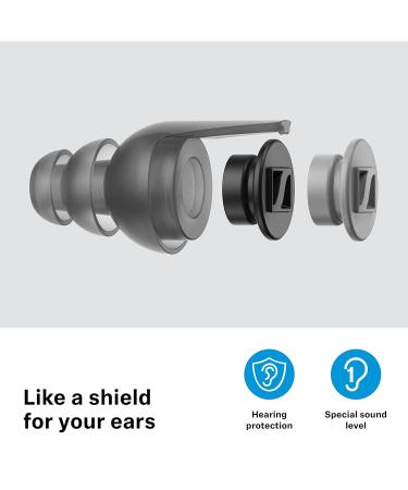 Sennheiser SoundProtex Earplugs - Reusable Hearing Protection with Interchangeable Filters | High Fidelity Sound in Black & Grey - International Shipping Available - Buy Online on GoSupps.com