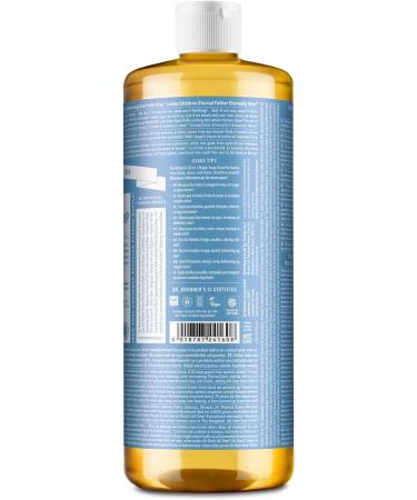 Dr Bronner's Baby Mild All-One Magic Soap 945ml - Organic & Vegan for Face, Hair, Babies, Laundry, Dishes - Fair Trade Certified - Buy Online on GoSupps.com