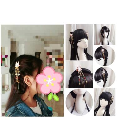 Japanese Fox Rabbit Hairpin Kanzashi Set for Kimono Yukata Bride Hanfu - Oiran Geisha Accessory - Buy Online on GoSupps.com