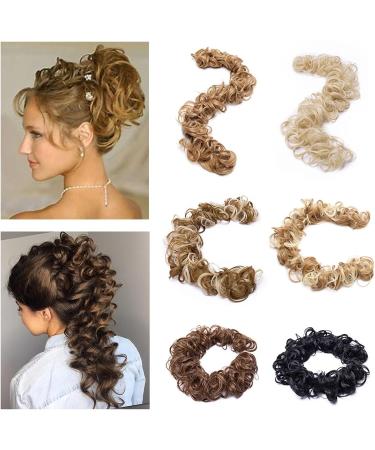 Hair Chignon Messy Bun Hair Slices 21 Inch Long Synthetic Messy Shaggy Bun Wrap Hair Ties Curly Bun Hair Ties for Women Hair Bun Messy Bun Hair Piece (Color : Q13 613) - Buy Online on GoSupps.com