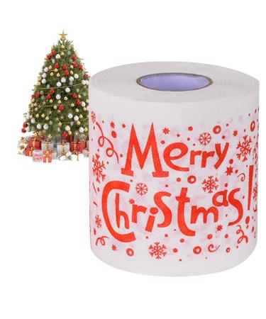 Funny Toilet Paper Innovative Santa Claus Reindeer Toilet Tissue | Tissue Toilet Paper Merry Holiday Home Decoration Zukpumne