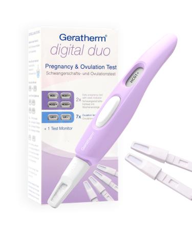 Geratherm Digital Duo-Digital pregnancy & ovulation test/combination test/2-in-1/desire to have children 7x ovulation 2x pregnancy/sensitivity 25 miu/ml - Buy Online on GoSupps.com
