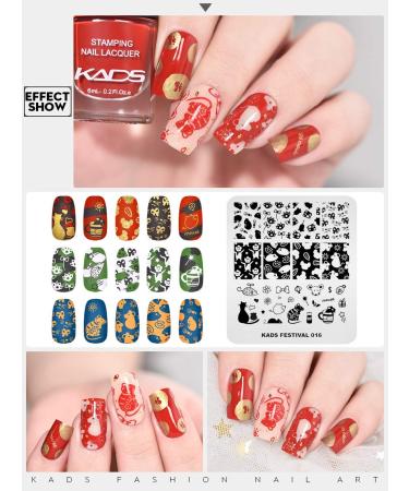 KADS Nail Art Stamping Plates - FE016 | DIY Manicure Templates for Perfect Nail Designs - International Shipping Available - Buy Online on GoSupps.com