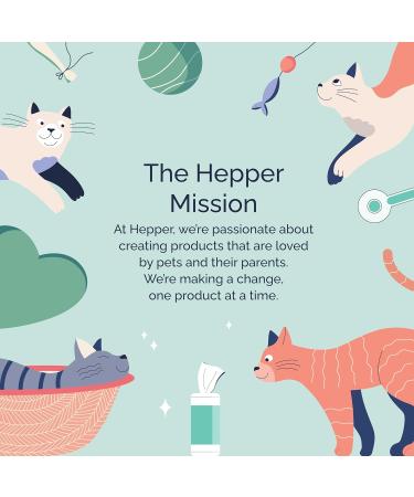 Hepper Pet Wash Wipes | Waterless Pet Cleaning Wipes with Aloe & Cucumber | Safe Grooming Wipes for Dogs Cats & Pets  - Buy Online on GoSupps.com