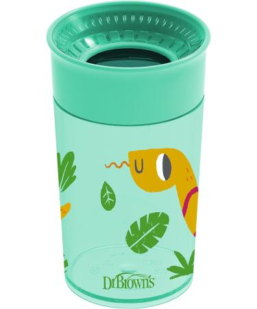 Dr. Brown's Milestones Cheers 360 Training Sippy Cups 2-Pack, Blue & Green Animals, 10oz, BPA-Free - for Babies and Toddlers 9m - Buy Online on GoSupps.com