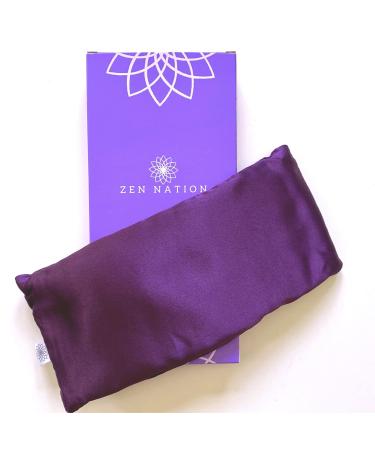 Zen Nation Yoga Eye Pillow- Lavender and Flaxseed - Includes Washable Cover - for Dry Eyes Yoga Relaxation Sleep Stress Relief Aromatherapy. All Natural