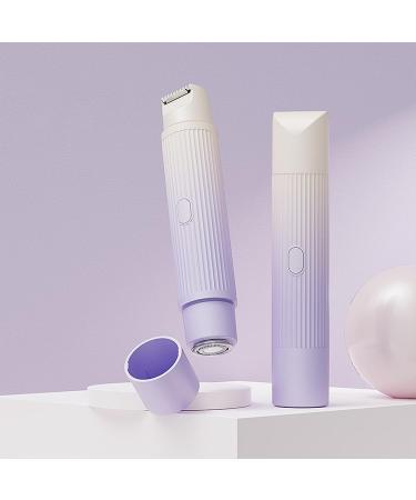 Besreey Bikini Trimmer for Women 2in1 Womens Shaver Double Pubic Hair Trimmer Electric Shaver Grooming Tool Hair Remover for Facial Bikini Armpit Arm Lilac - Buy Online on GoSupps.com