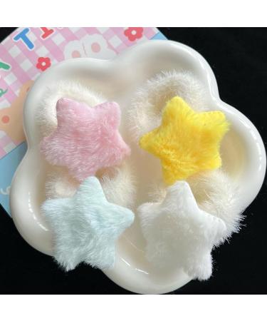 amangul Princess Plush Star Hair Tie Furry Ponytail Holder Enchanting Style Furry Hair Tie Hair Rope Hair Style Tool(Yellow) - Buy Online on GoSupps.com
