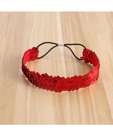 Lurrose 6pcs Glitter Hairbands | Sequin Headbands for Women & Girls | Elastic Hair Accessories | Random Colors | International Shipping - Buy Online on GoSupps.com