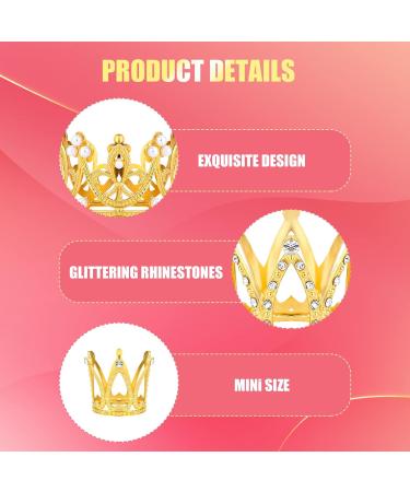 15pcs Crown Cake Toppers 3 Styles Birthday Cake Toppers Crown Tiara Crown Cake Topper Rhinestone Crown Cake Topper for Boys & Girls (Gold) - Buy Online on GoSupps.com