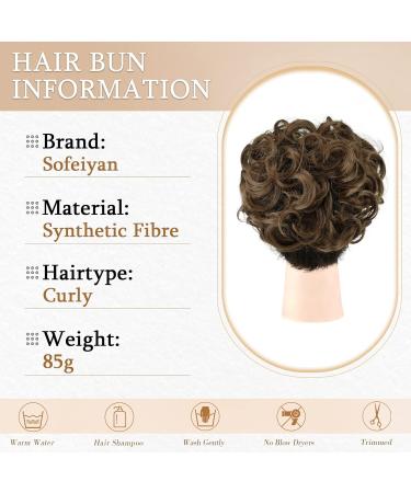 Short Wavy Messy Bun Hair Piece - Drawstring Ponytail Chignon Clip for Women | Medium AuBurn - Buy Online on GoSupps.com