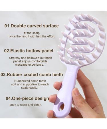 Buy Violet Hair Shampoo Comb - Long Handle Scalp Massager for All Ages | Ideal Cleaning Tool for Children Men Women & Seniors - Buy Online on GoSupps.com
