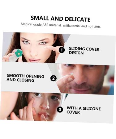 Gleavi 2er Box Invisible Pink Contact Lens Container | Portable Organizer for Lenses & Care Box - Buy Online on GoSupps.com