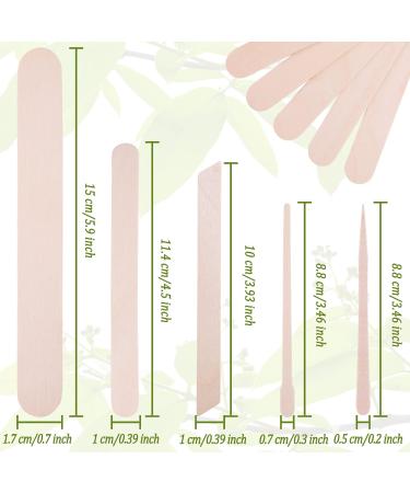 Buy BQTQ 300-Piece Wooden Spatula Set for Hair Removal - Waxing Sticks & Spatels in 5 Styles - Ideal for DIY Waxing - Buy Online on GoSupps.com