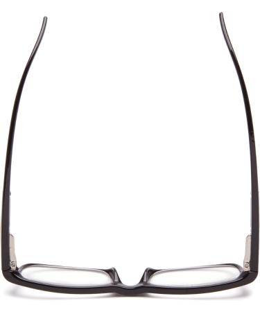Foster Grant Men's Brandon Rectangular Reading Glasses - Shiny Black/Transparent 2x | Shop Internationally - Buy Online on GoSupps.com