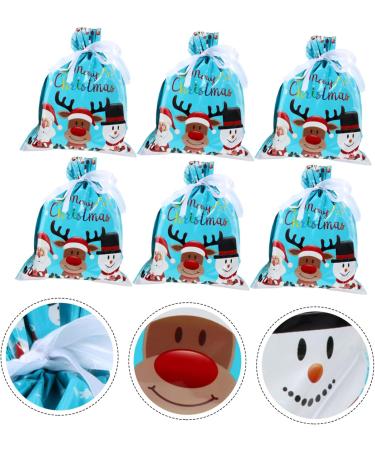 KOMBIUDA Santa Bags 6 Pcs Biscuit Drawstring Bag Candy Bags Xmas Goodie Bag Xmas Candy Pouch Child Christmas Bag - Buy Online on GoSupps.com
