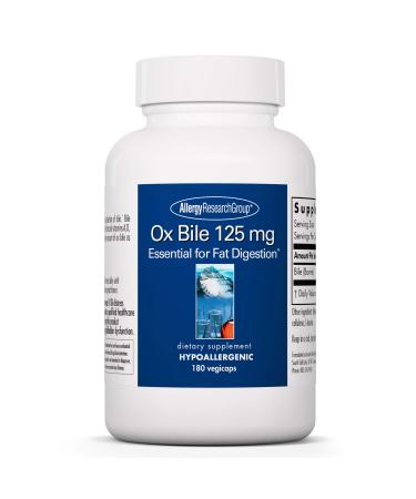 Allergy Research Group Ox Bile 125 mg 180 Vegicaps