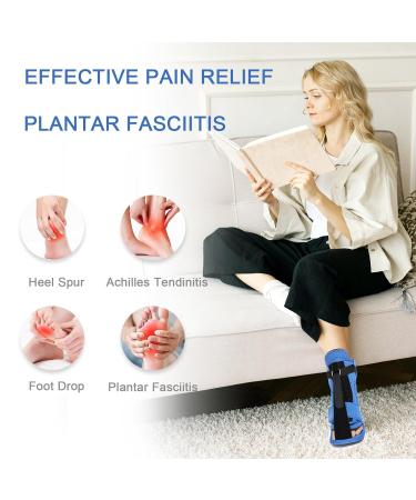 CHONGNI Plantar Fasciitis Night Splints - Adjustable Breathable Support for Heel & Arch Pain Relief | Achilles Tendonitis, Foot Drop | Men Women (Blue) - Buy Online on GoSupps.com