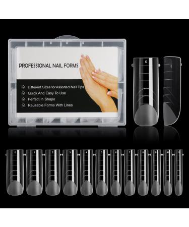 BNG Dual Nail Forms For Gel Builder 120 Pcs Dual Forms Upgraded Style Professional Polymer Gel Nails Extension Mold Full Cover Acrylic Nail Molds Quick Building Mold M - Buy Online on GoSupps.com