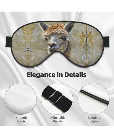Alpaca Llama Print Double-Sided Eye Mask Soft and Light Blocking for Enhancing Sleep Quality - Buy Online on GoSupps.com