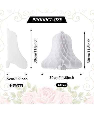5 Pcs White Bridal Honeycomb Bells for Wedding & Party Decor - Decorating Supplies for Weddings, Parties, Baby Showers - Buy Online on GoSupps.com