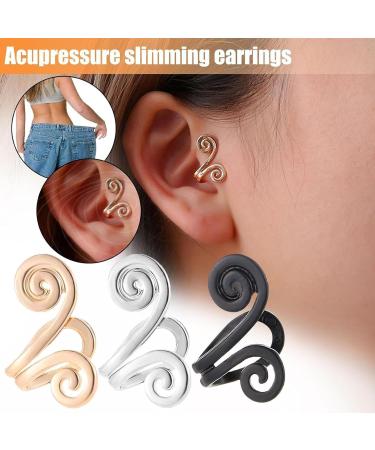 3Pairs Reetuzz Acupuncture Earring Acupressure Slimming Earrings Non Piercing Acupressure Earrings for Weight Loss (3 Pairs) - Buy Online on GoSupps.com