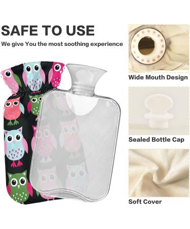 Cute Owl Hot Water Bottle with Cover - 2L Pain Relief Bag for Women Girls & Kids - International Shipping - Buy Online on GoSupps.com