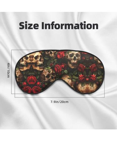 SSIMOO Skull & Red Rose Soft Sleep Eye Mask | Breathable Travel Eye Patch for Relaxation | Black - Buy Online on GoSupps.com