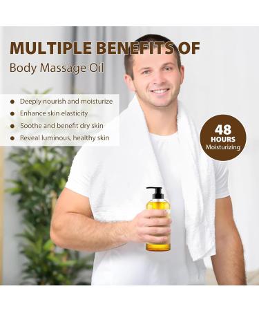 PHATOIL Sandalwood Body Oil for Men with Ginger, YlangYlang, Cinnamon, 260ml Large Bottle Body Oil for Skin, 8.8 fl.oz Premium Moisturizer Oil for After Shower, Great for Skin and Body Care Earthy - Buy Online on GoSupps.com