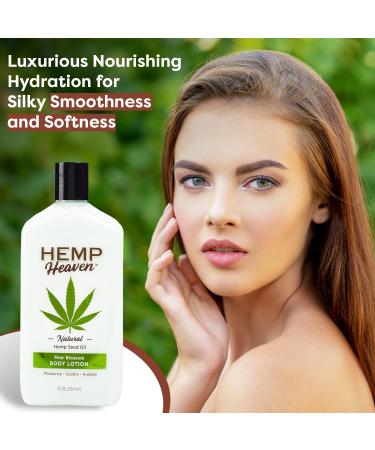 Buy Hemp Heaven Pure Hemp Seed Oil Body Lotion - Pear Blossom | Moisturizes Soothes & Hydrates | Vitamins & Omega Rich | 12 Oz - International Shipping Available - Buy Online on GoSupps.com