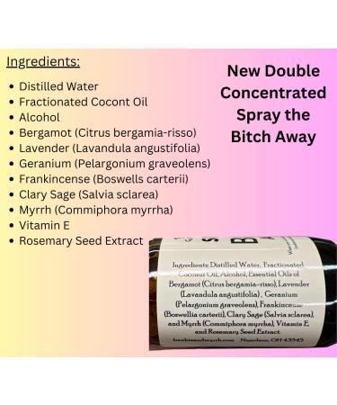 Frankie & Myrrh Improved Extra Concentrated Spray The Bitch Away | Freshwater Perfume | Aromatherapy Life's Woes | with Bergamot Lavender Geranium Frankincense - Buy Online on GoSupps.com