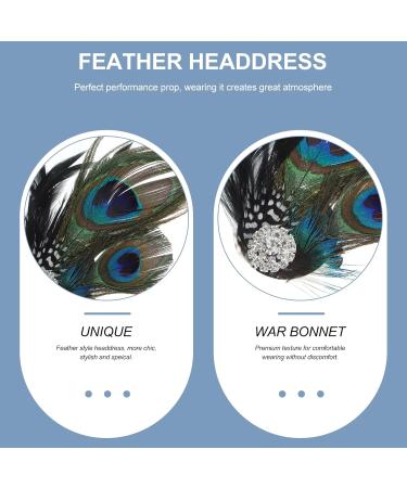 Nuobesty Pfau Fascinator - Elegant Feather Headwear for Dance Parties & Prom | Spring Festive Makeup Accessory - Buy Online on GoSupps.com