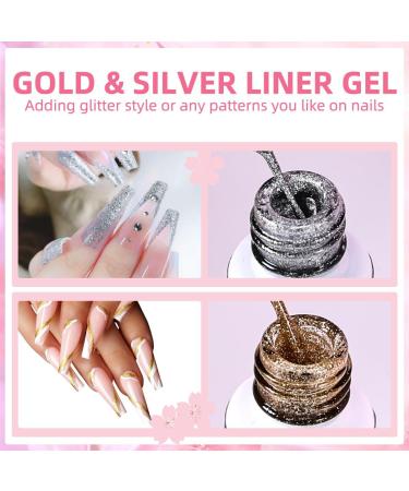 TopDirect Poly Gel Nail Kit - 8 Colors 15ml Poly Gel with Gold & Silver Liner Gel Polish | Builder Gel Nail Kit for Beginners - Includes 100 False Nail Tips and Base Top Coat - Perfect Gift for Women - Buy Online on GoSupps.com