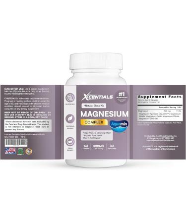 Xcentials Magnesium Complex Glycinate Taurate & Citrate High Absorption Gentle on Stomach Relaxation Muscle & Nerve Support 60 Vegan Capsules - Buy Online on GoSupps.com