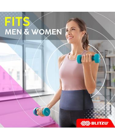 BLITZU Umbilical Hernia Belt L-XL for Men and Women - Abdominal Support Binder for Hernia Pain Relief - Surgery Prevention Aid - Buy Online on GoSupps.com