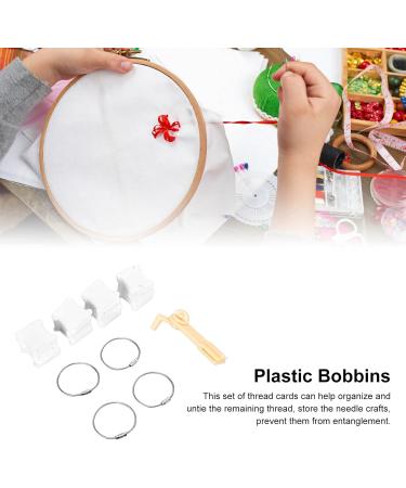 120 Plastic Tooth Floss Coil Cards with Dental Floss Winders & 4 Dental Covers - Ideal for Craft DIY Embroidery & Sewing Storage - Buy Online on GoSupps.com