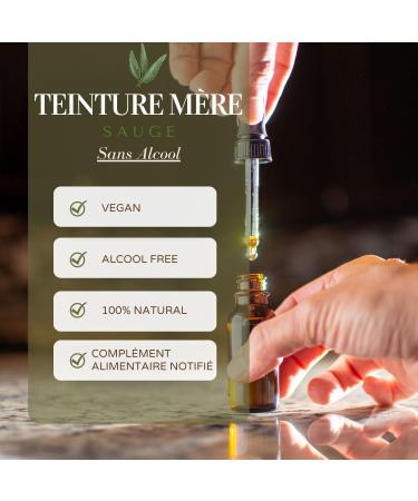 Vonderweid - Alcohol-free Mother Sage Tincture | Glycerin Extract | Sage Drops | Ultrasonic Extraction | Salvia Officinalis Food Supplement | Vegan Alcohol-free | 100ml - Buy Online on GoSupps.com