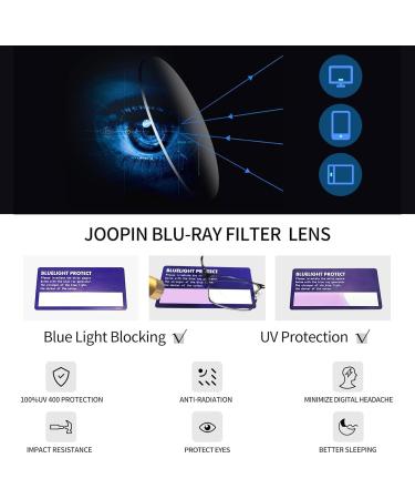 Joopin Blue Light Filter Glasses for Men & Women - Gaming & Computer Blue Light Glasses in Dark Gray - Reduce Eye Strain & Enhance Comfort - Buy Online on GoSupps.com