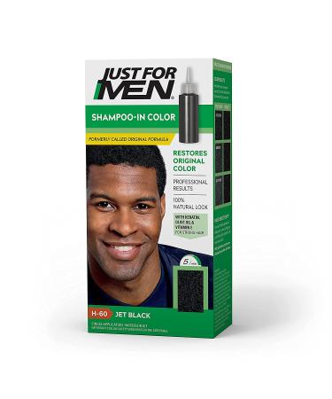 Just For Men Shampoo-In Hair Color Jet Black H-60 - 1 Application | International Shipping Available - Buy Online on GoSupps.com