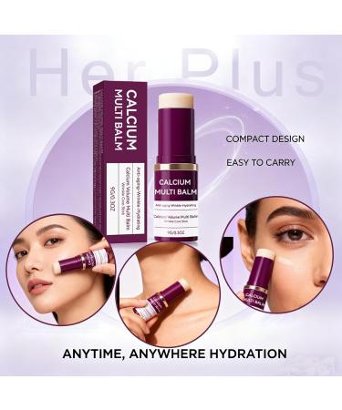 Her Plus Calcium Stick Calcium Balm Stick Wrinkle Core Balm Collagen Moisturing Balms Anti-Aging Hydrating Suitable for Eyes Neck Face (2pcs) - Buy Online on GoSupps.com