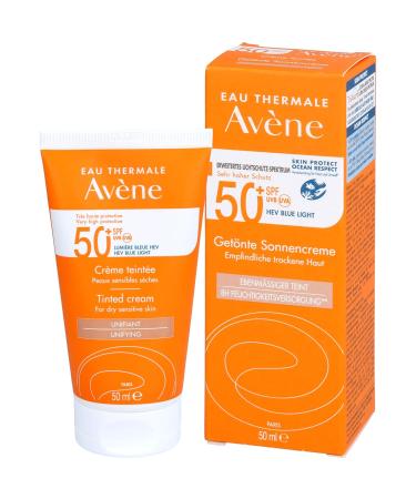 Avene Tinted Sunscreen SPF 50 - 50ml | Broad Spectrum UV Protection | International Shipping - Buy Online on GoSupps.com