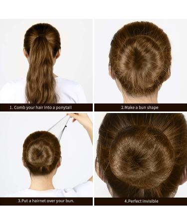 YGDZ 40pcs Invisible Hair Nets for Women & Girls with 10 Hair Bands & 40 Bobby Pins - Light Coffee 50cm - Buy Online on GoSupps.com